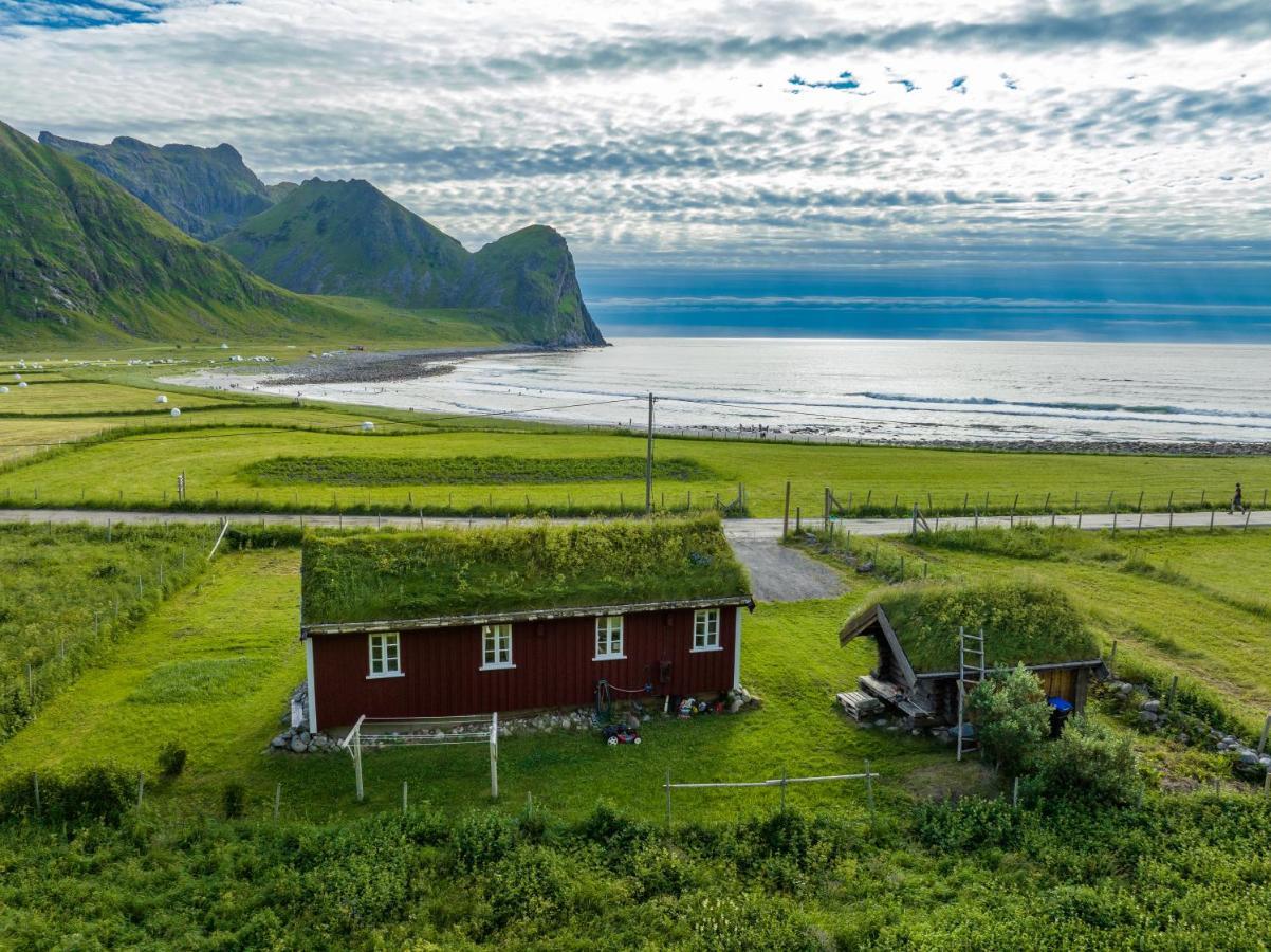 Unstad Cabin With Seaview Unnstad Exteriér fotografie