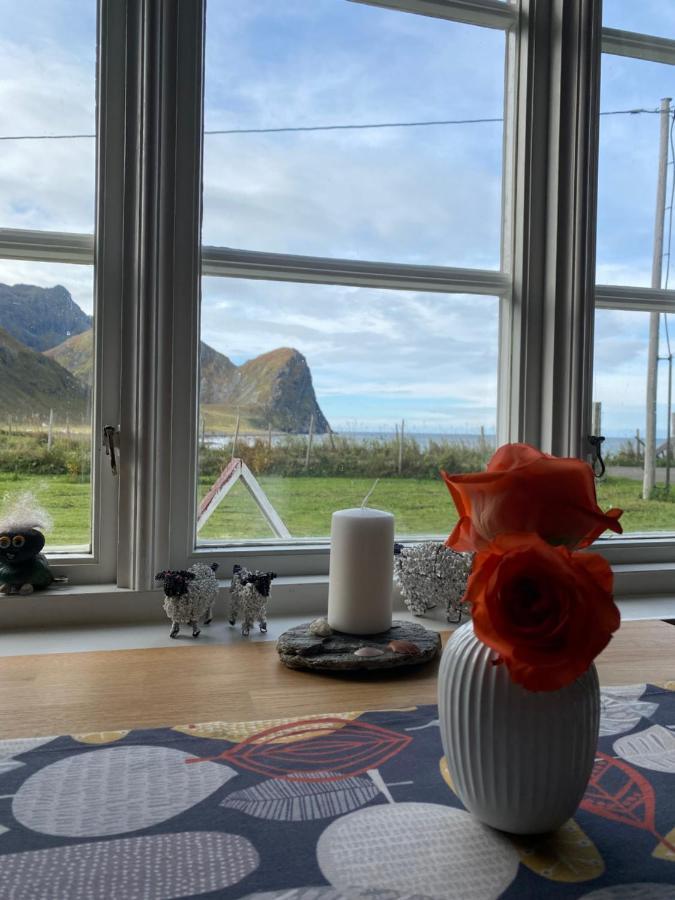 Unstad Cabin With Seaview Unnstad Exteriér fotografie